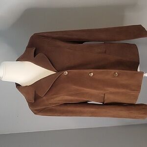 Giorgio Sant Angelo Vintage Brown Button Up Lightweight Jacket - Size 8
